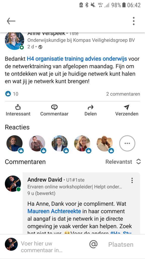 Hastu-studenten-LinkedIn online workshop netwerken studenten